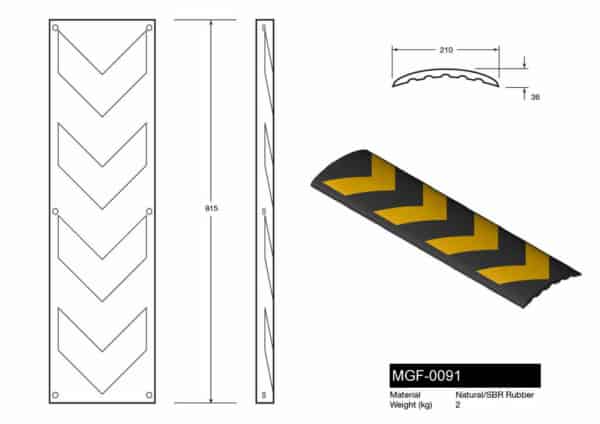 MGF-0091 Wall Guard - Technical Drawing