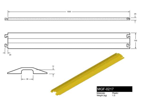 MGF-0217 Drop Over Cable Protector Drawing
