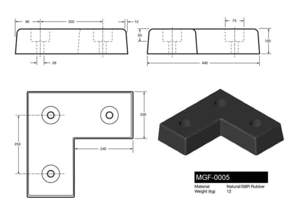 MGF-0005 - Dock Bumper Drawing