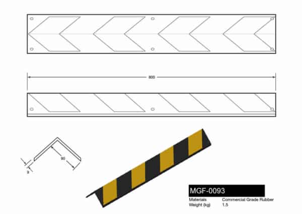 MGF-0093 Corner Protector - Technical Drawing