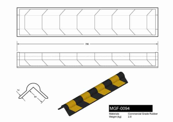 MGF-0094 Corner Protector - Technical Drawing