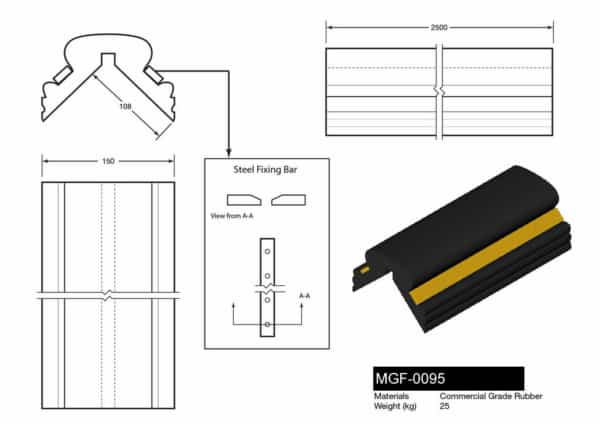 MGF-0095 Corner Protector - Technical Drawing