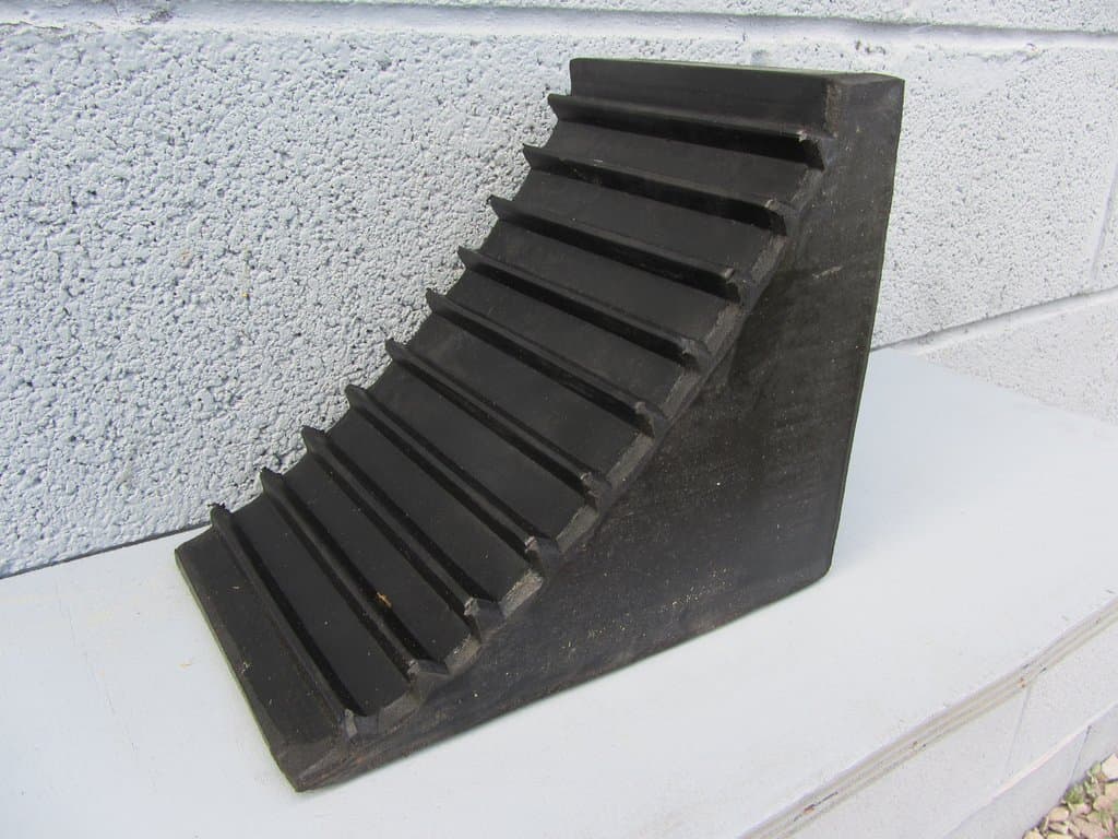 HGV Wheel Chock Solid Rubber 230mm x 160mm x 205mm