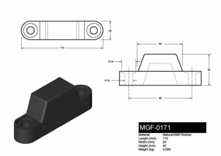MGF-0171 HGV Body Bumper Drawing