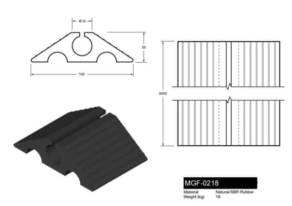MGF-0218 Cable Protector Drawing