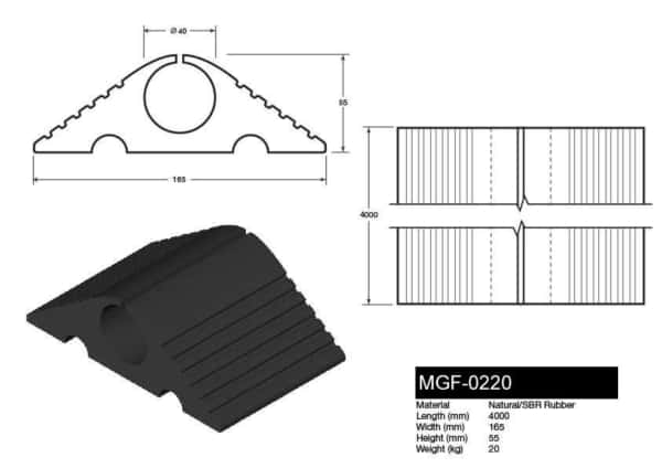 MGF-0220 Cable Protector Drawing