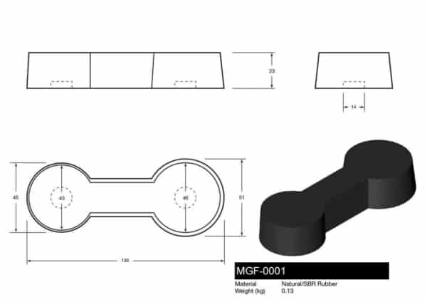 MGF-0221 Dog Bone Connector Drawing