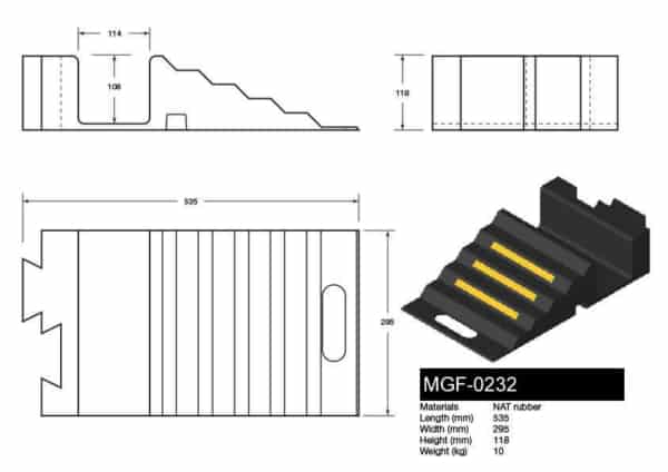 MGF-0232 Extendable Hose Ramp Drawing