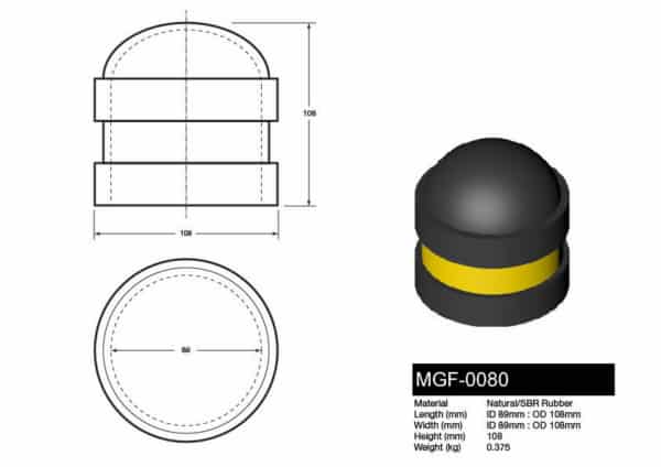 MGF-0080 Bollard Cap - Drawing