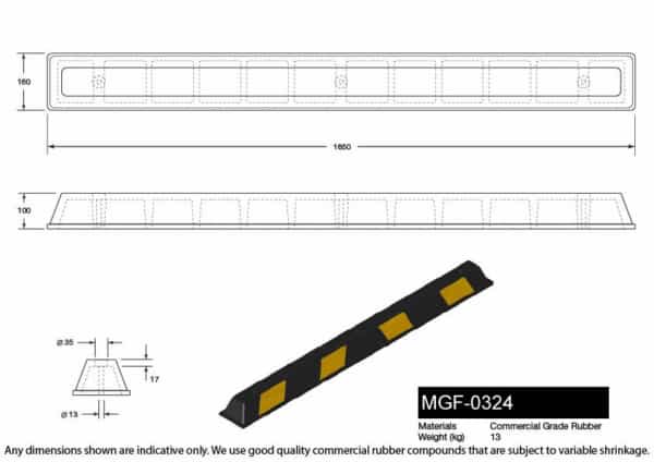 MGF-0324 Rubber Kerb Drawing