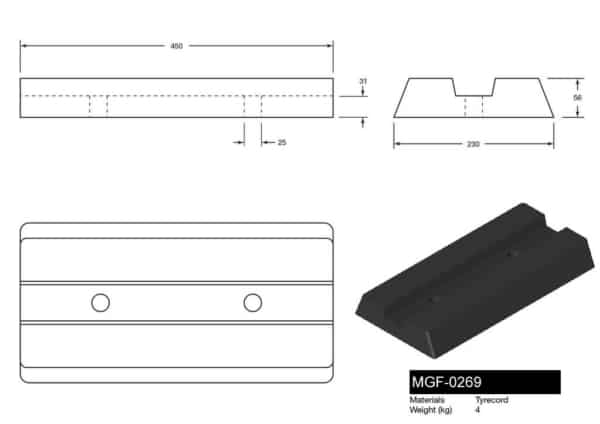 MGF-0269 Dock Bumper Drawing