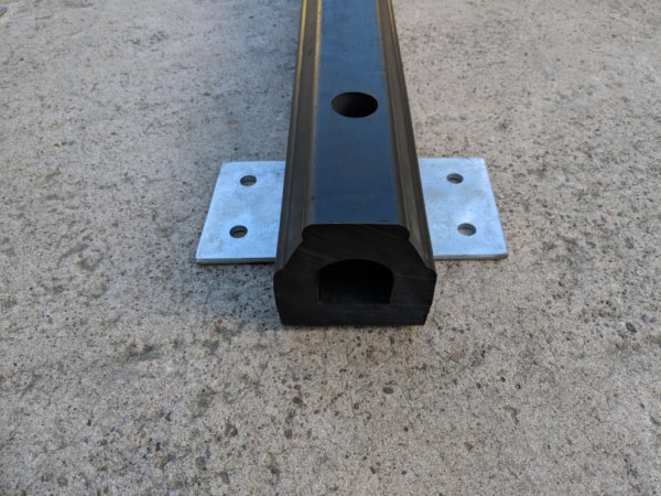MGF-0590 Rubber Kerb with Steel Plates