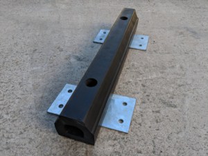 MGF-0591 Rubber Kerb with Steel Plates