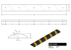 MGF-0665 Wall Guard or Rumble Strip Drawing