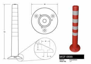 MGF-0699 Flexible Bollard - Drawing